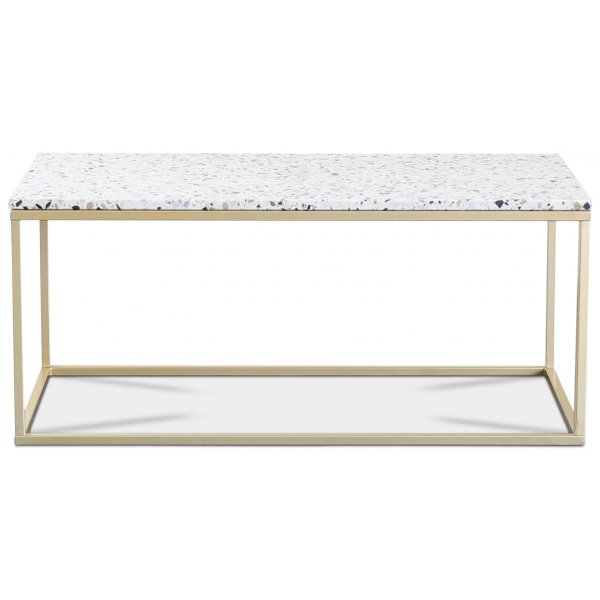 Terrazzo sofabord 110x60 cm - Cosmos Terrazzo & underdel Accent messing