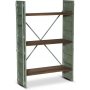 Container bokhylle H116 cm - vintage metall / Tre