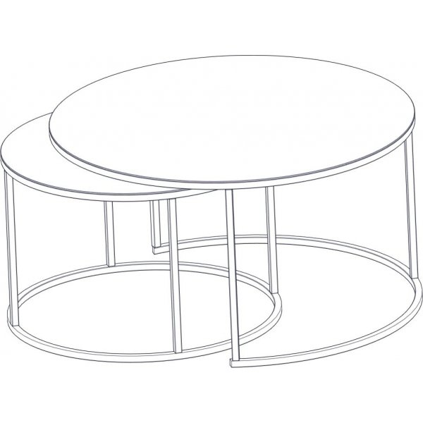 Kyoto sidebord Ø60/80 cm - Sort Kyoto sidebord Ø60/80 cm - Sort