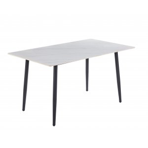 Inez spisebord med keramisk hvit matt marmor - 140x80 cm Inez spisebord med keramisk hvit matt marmor - 140x80 cm