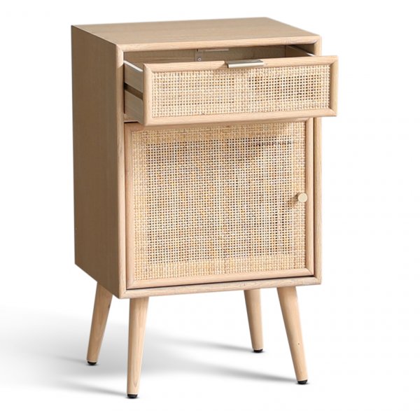 Nattbord i rotting/eik - Stockholm + Flekkfjerner for møbler Nattbord i rotting/eik - Stockholm + Flekkfjerner for møbler