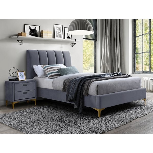 Mirage Velvet sengeramme 90x200 cm - Gr