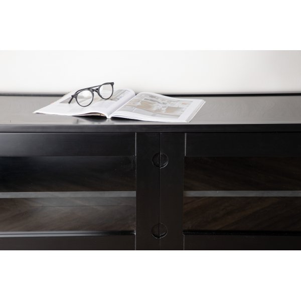 Alcoa mediabenk 150 cm - Sort