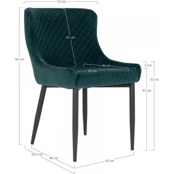 Boston spisestol - Grnn/Svart