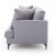 Safir 3-seter sofa - Grtt stoff