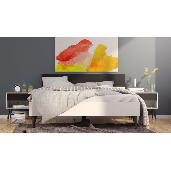 Oslo nattbord - Hvit/svart