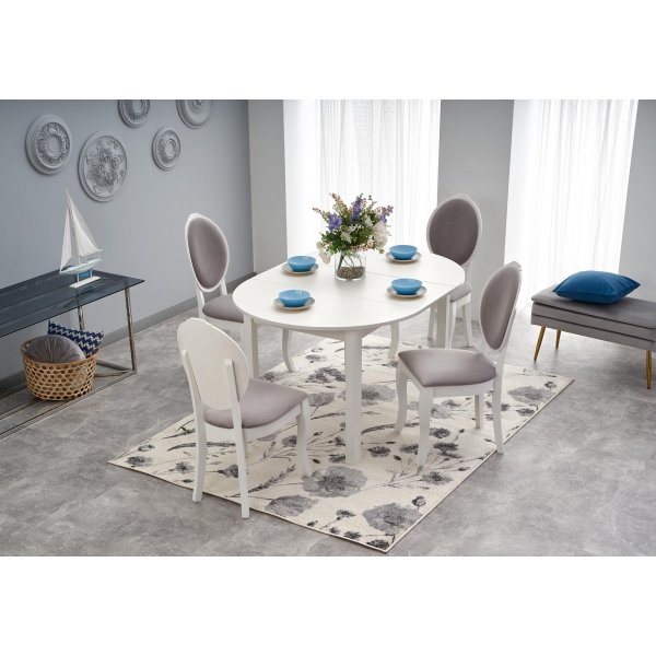 Berivan spisebord 102-142 cm - Hvit