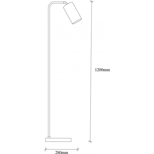 Emerald gulvlampe - Svart/vintage