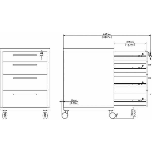 Prima skuffhjerte - Hvit