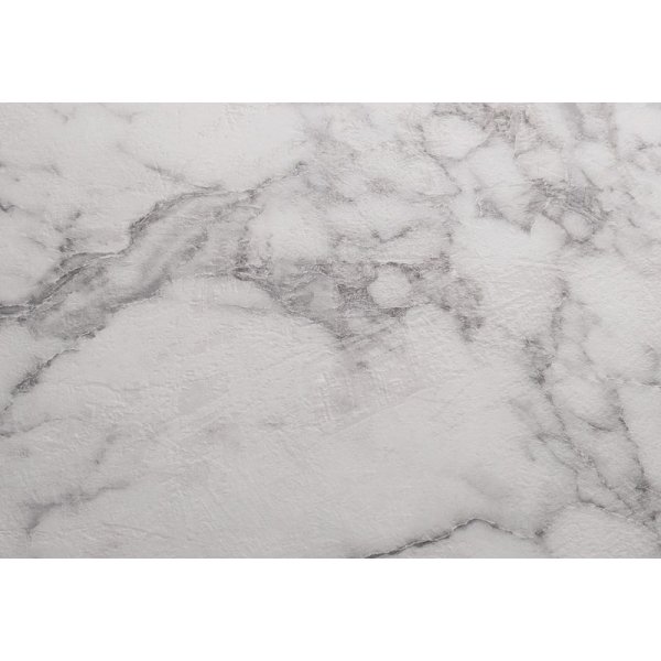 Mens uttrekkbar rundt spisebord 100x168 x 100 cm - Hvit marmorlaminat Mens uttrekkbar rundt spisebord 100x168 x 100 cm - Hvit marmorlaminat