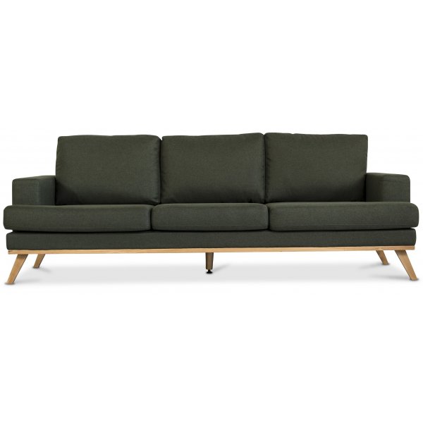 Ventura 3-seter sofa - Mrkegrnn