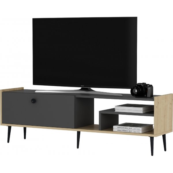 Rio mediabenk - Antrasitt/safir eik