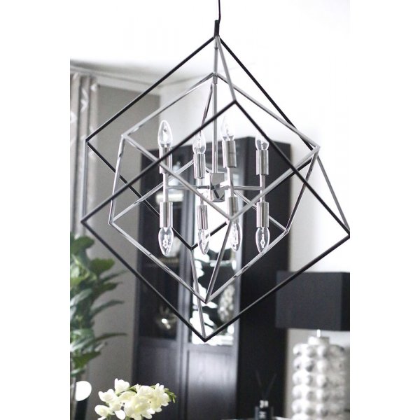 Taklampe Cubes - Svart / krom Taklampe Cubes - Svart / krom