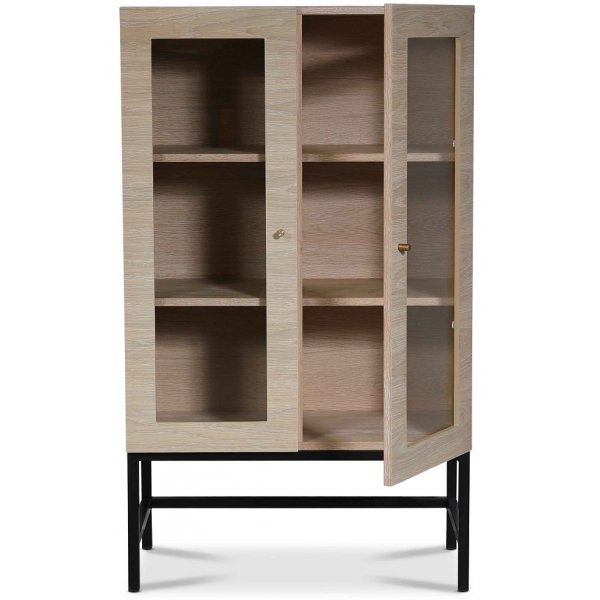 Carl vitrineskap (Highboard) - Whitewash oak