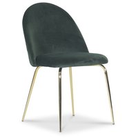 Plaza velvet stol - Grønn / messing