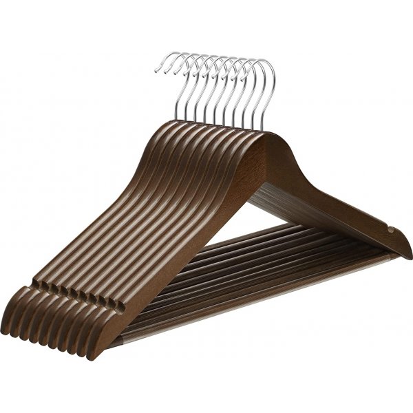 Kleshenger, tre, 44,5 cm, 10-pakning - Mrk valntt
