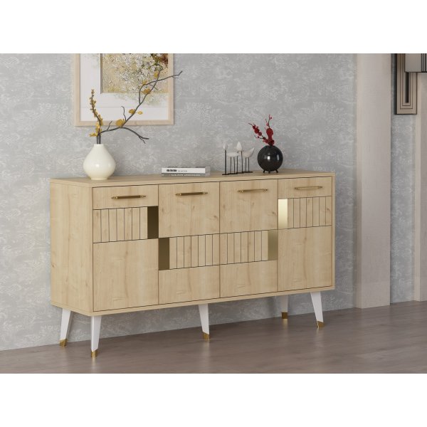 Moda skjenk - Safir eik/gull Moda skjenk - Safir eik/gull