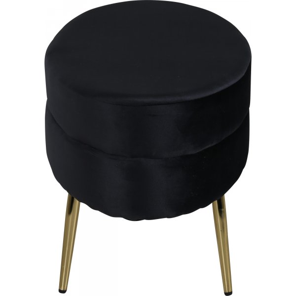 Rino sittepuff - Svart flyel