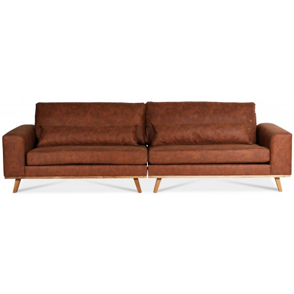 Ranger 4-seter sofa - Polyester / Oljet eik