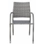 Utegruppe: 8 stoler og teakbord 210 x 90 cm