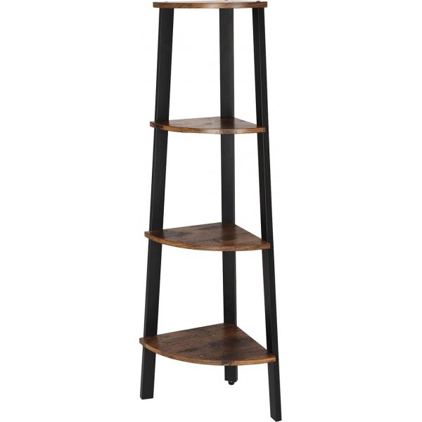 Nilla hjørnehylle 125 cm - Brun/svart Nilla hjørnehylle 125 cm - Brun/svart