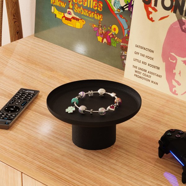 Nisiros dekorativt fat - Svart Nisiros dekorativt fat - Svart