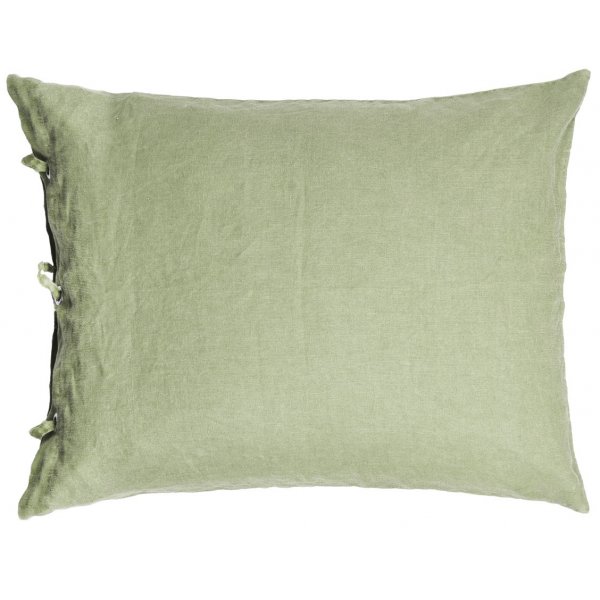 Putetrekk Lin 50x60 cm lys olivengrnn steinvask - Olsson & Jensen