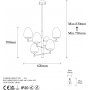 Arve taklampe 10180 - Sort/antikk/hvit