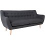 Monte 3-seters sofa - Mrkegr/bk