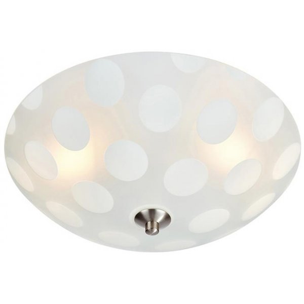 Dots takplafond 35 cm - Frostet glass