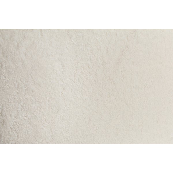 Petit firkantet fotskammel med lagring - Hvit bamse