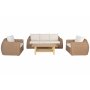 Eksklusivt loungesett; 2 lenestoler med 3-seters sofa og bord - Malibu