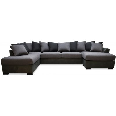 Delux U-sofa med pen ende venstre - Gr/Antrasitt/Vintage