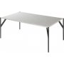 Terrazzo sofabord 110x60 cm - Bianco Terrazzo & understell AIR i svart metall