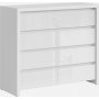 Kaspisk kommode 105 x 92 cm - Blank hvit