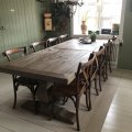 Kundebilde Paris vintage stol med kryss - Vintage brun