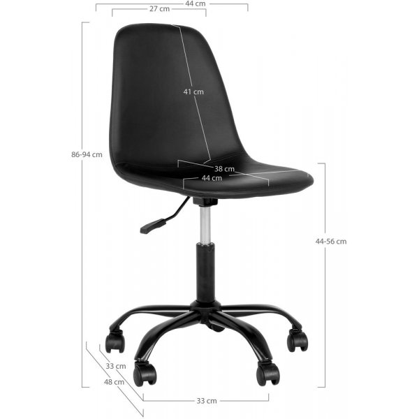 Stockholms kontorstol - Svart Stockholms kontorstol - Svart