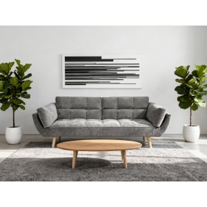 Sovesofa Lund - Lysegrått stoff | 215 cm Sovesofa Lund - Lysegrått stoff | 215 cm