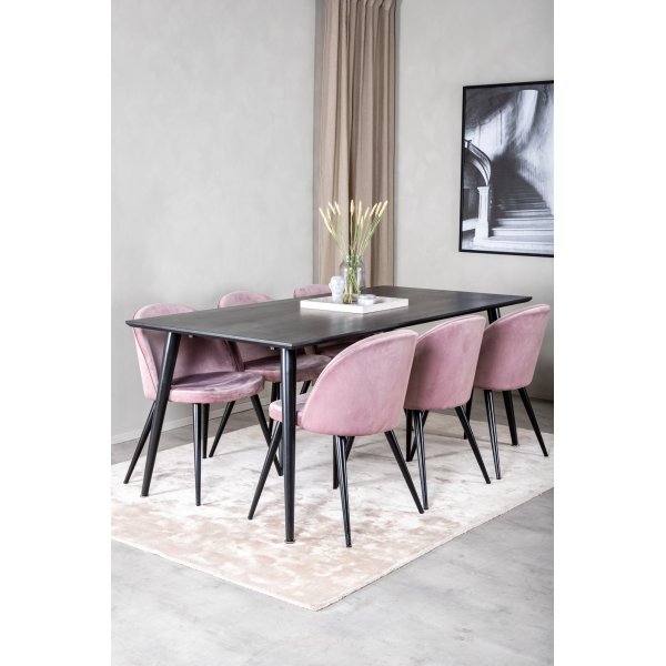 Dip spisebord 180 x 90 cm - Sort Dip spisebord 180 x 90 cm - Sort