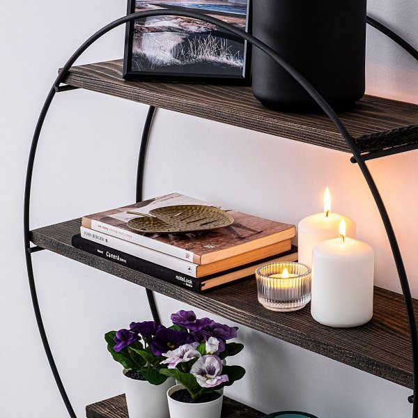 Tulipan vegghylle - Svart/valnøtt Tulipan vegghylle - Svart/valnøtt