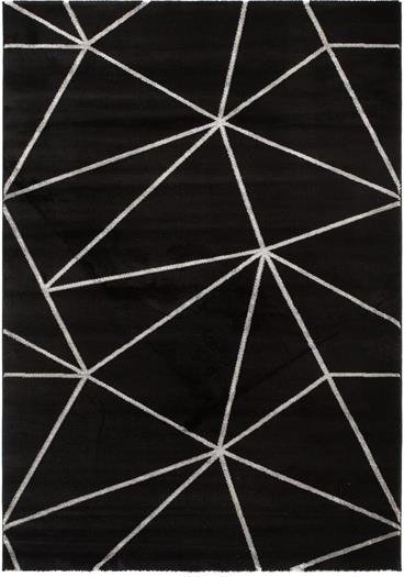 Maskinvevd teppe Diamond Lines Sølv - 240x340 cm - Maskinvevde tepper, Tepper