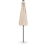 Parasoll Malta med soldrevet LED belysning - Ecru/gr