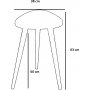 Trident sidebord 38 cm - Valntt