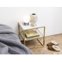 Alisma nattbord - Hvit marmor/gull