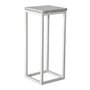 Accent nattbord/piedestal 65 - Hvit marmor / hvit underdel