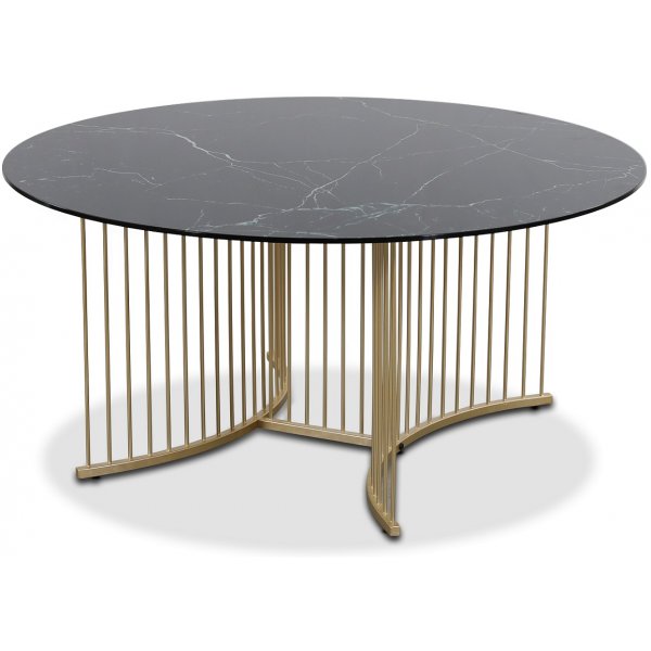 Tiffany Falcon sofabord - Messing / Sort marmorglass Tiffany Falcon sofabord - Messing / Sort marmorglass