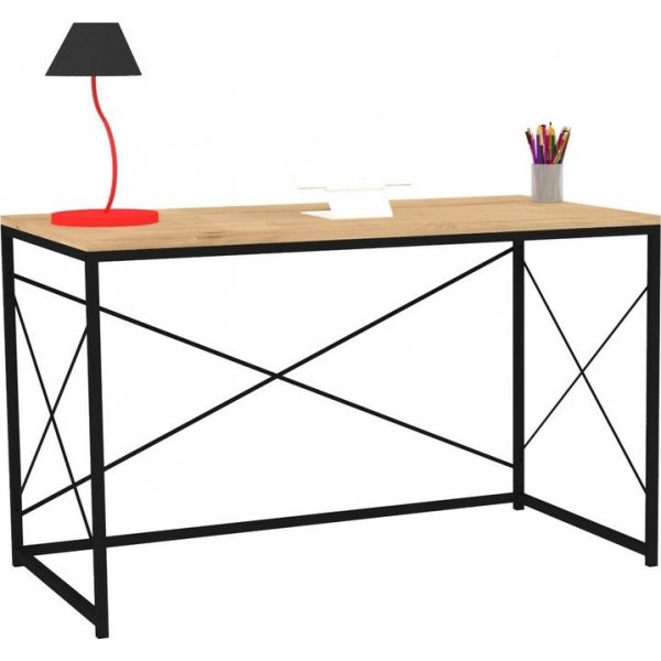 Work skrivebord - Safir eik/svart Work skrivebord - Safir eik/svart