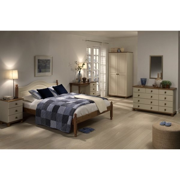 Richmond garderobe med 2 dører - Brun/kremhvit Richmond garderobe med 2 dører - Brun/kremhvit