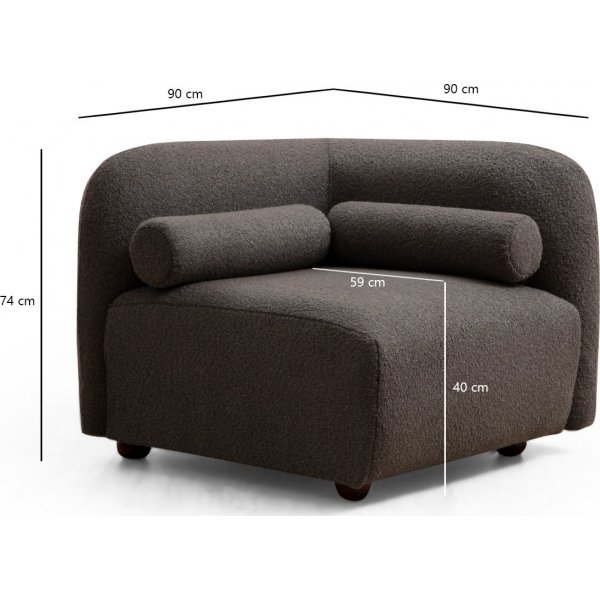 Viktor lenestol - Mørkegrå Viktor lenestol - Mørkegrå