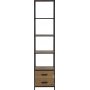 Seaford bokhylle 42x185 cm - Sort/eik